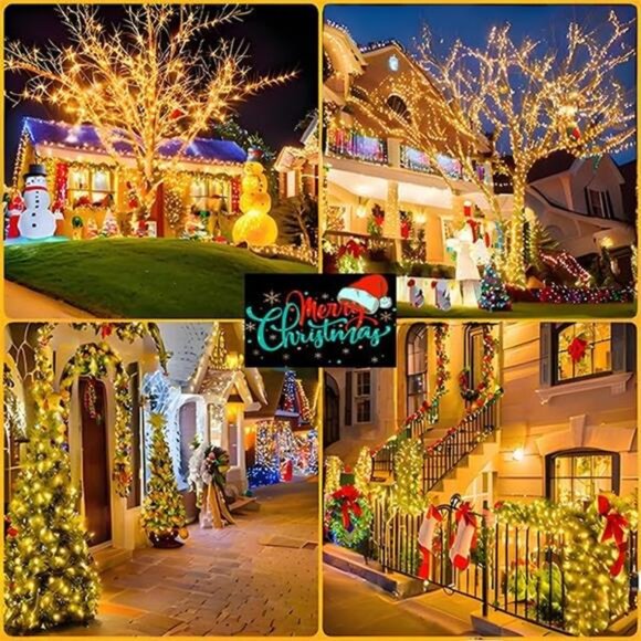 Super-Long 2-Pack Each 85FT Solar String Lights Outdoor, 480 LED - Picture 4 of 7